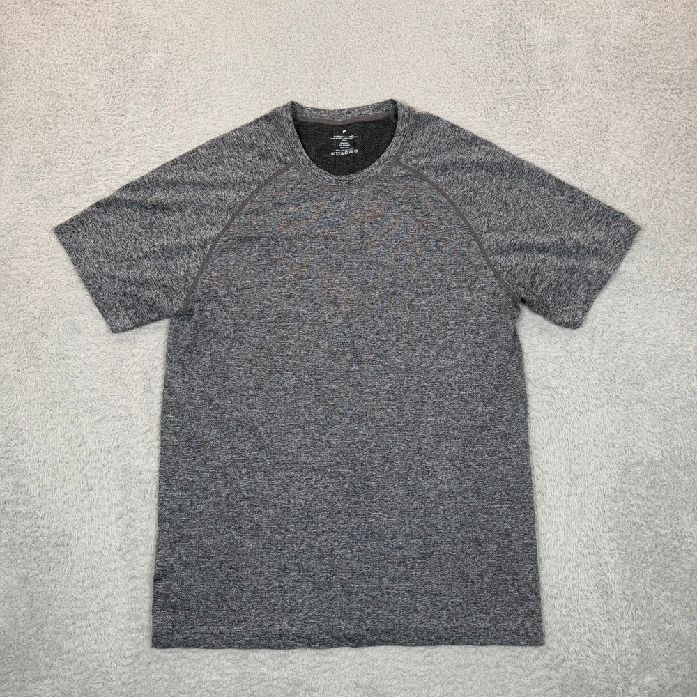 Fabletics Mens Large Gray Space Dye Short Sleeve Activewear T-Shirt RN134638